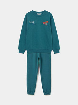 Bisiklet Yaka NYC Bask?l? Erkek ?ocuk E?ofman Tak?m?