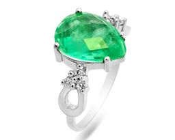 Кольцо из серебра турмалин лазурный выращ., Ликамира