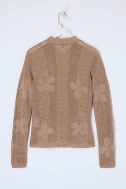 Camel Polo Yaka Ajurlu/Delikli Nak?sl? Triko H?rka TWOSS26HI00011 - Trendyolmilla фото 2