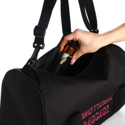 Сумка спортивная TEXTURA на молнии с подкладкой, длинный ремень, маленький размер, чёрная