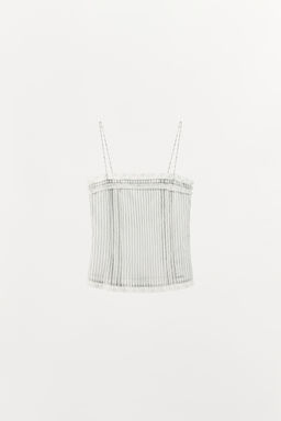 TOP RAYAS PUNTILLA / Blanco