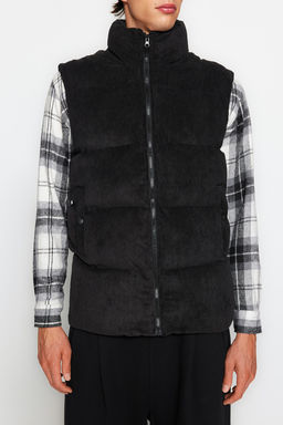 Trendyolmilla Man Siyah Erkek Regular Fit K?sl?k Kadife Yelek TMNAW23YE00013  фото 6