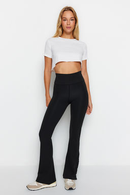 TRENDYOLMILLA Siyah Toparlay?c? Paca C?tc?t Detayl? Ispanyol Paca Yoga Orme Spor Tayt THMAW24TY00015 фото 15