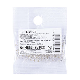 Бисер Чехия GAMMA круглый 5 08/0 2.9 мм 10 х 5 г 1-й сорт H663 прозрачный ( 78102 ) - Zlatka фото 7