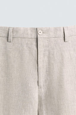 100% LINEN SUIT TROUSERS - Zara фото 9