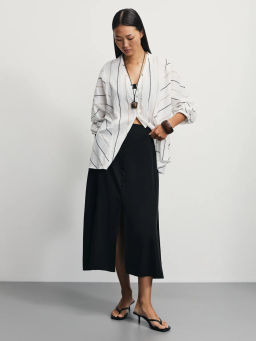 Юбка миди на декоративных пуговицах / Zarina