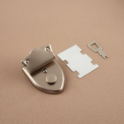 Цена за 2 шт. Застёжка для сумки, 3,8 5 см, цвет жемчужный серебряный - Арт узор фото 3