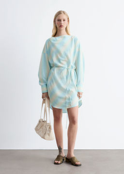 Vestido midi estampado con cuello chal - H&m фото 11