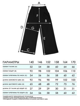 Брюки-палаццо для девочек - Синий мир фото 15