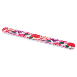 Dewal Beauty Пилка для ногтей прямая 9102747, розы 180/180 грит, 18 см