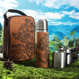 Подарочный набор «Охота - занятие храбрых»: термос 500 мл, кружка 2 шт. × 170 мл