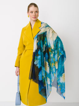 Большой мягкий очень нежный двусторонний палантин в стиле арт-деко - Tantino фото 7