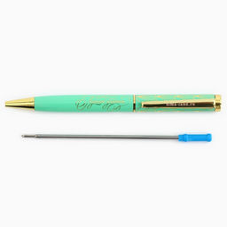 Ручка шариковая, синяя паста, 1 мм, металл, в подарочной коробке «Любимому учителю»