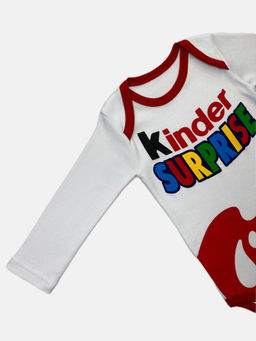 Боди-лодочка интерлок-пенье с длинным рукавом Kinder Surprise, арт.B-BD032-ITp, цвет красный - Мамин малыш фото 4