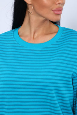 Свитшот 375709 в полоску повседневный трикотажный