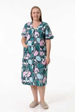 Халат М31430Азр зеленый/розовый