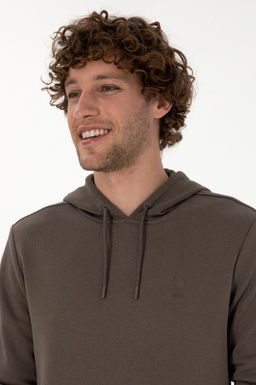 Erkek Vizon Basic Sweatshirt Sepette S_rpriz _ndirim - U.s. polo assn фото 2