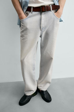 JEANS BAGGY CROPPED FIT / Azul claro - Zara фото 5