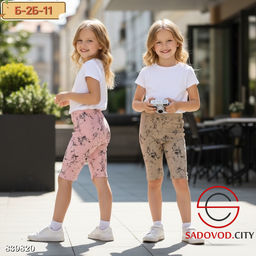 Велосипедки для девочки с принтом