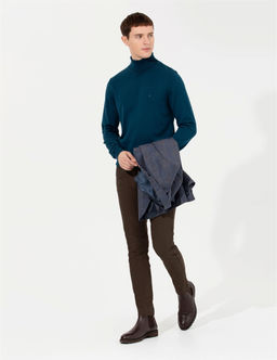 Kahverengi Slim Fit Kanvas Pantolon - Pierre cardin фото 3