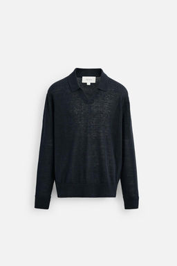 100% LINEN KNIT POLO SHIRT - Zara фото 7