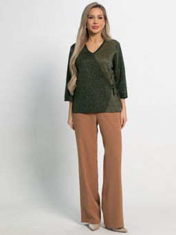 Блуза Найви (оливковая) Б15077-18М - Lt collection фото 2