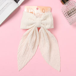 Цена за 2 шт. Заколка - автомат для волос «Джулия», жатка, 21×12 см, молочная