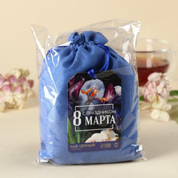Чай чёрный С праздником 8 марта в подарочном мешочке, вкус: мята, 100 г. - Фабрика счастья фото 4