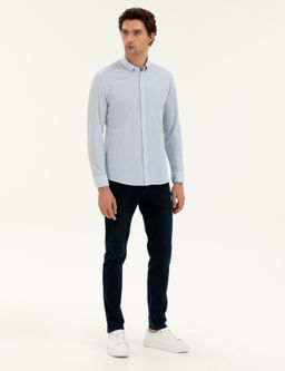 Mavi Slim fit Pamuk Kar___ml_ _izgili G_mlek