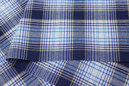 Пестрядь Клетка цв.бирюзовый/белый/чернильно-синий, ш.1.5м, хлопок-100%, 140гр/м.кв - Купава фото 6