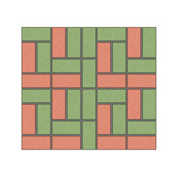 Цена за 9 шт. Форма для тротуарной плитки «Кирпич», 20×10×6 см, шагрень, Ф11018, 1 шт.