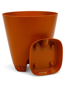 Горшок для цветов Гранд, 4 л, d=19 см, h=20 см, пластиковый, с прикорневым поливом, коричневый - Simaland фото 4