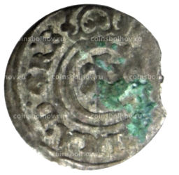 Монета Солид 1634-1654 года Шведская оккупация Риги  королева Кристина