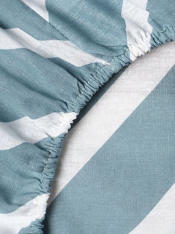 Простыня на резинке 1.5-спальная «Этель. Диагональ», 160×200+25 см, бязь