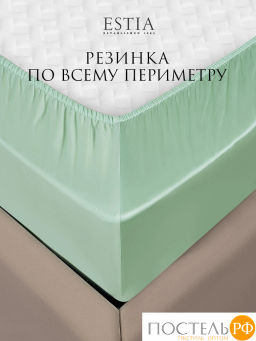 Простыня на резинке Estia ОРНЕЛЛА тенсель ментол  фото 7