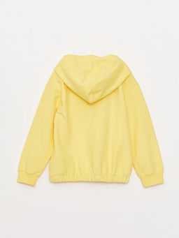 Kap??onlu Bask?l? Uzun Kollu K?z ?ocuk Sweatshirt - Waikiki фото 2
