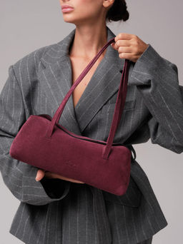 Замшевая сумка Raduy DBR 31127 бордо