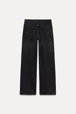 TRF WIDE-LEG MID-RISE FULL LENGTH JEANS - Zara фото 9