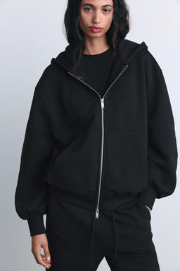 OVERSIZE ZIP-UP HOODIE - Zara фото 4