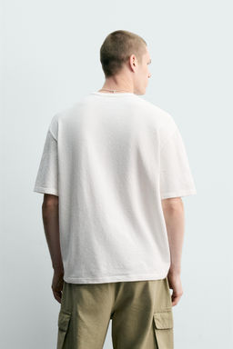CAMISETA PUNTO ESTAMPADOS LAVADOS / Blanco