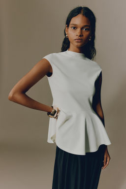 Top en punto roma con peplum - H&m фото 7