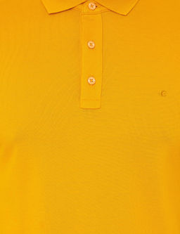 Желтая приталенная базовая футболка - Cacharel фото 5