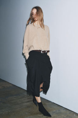 ZW COLLECTION DRAPED POCKET SKIRT - Zara фото 4