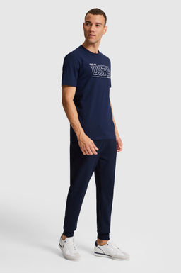 Erkek Lacivert Regular Fit Bisiklet Yaka Ti__rt