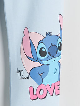 Beli Lastikli Stitch Bask?l? K?z ?ocuk Tayt