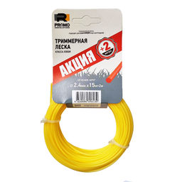 Леска для триммера нейлоновая d2,4мм (15м) (круглая)