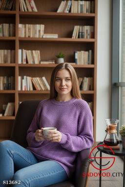 Свитер вязаный однотонный - Bruno фото 4