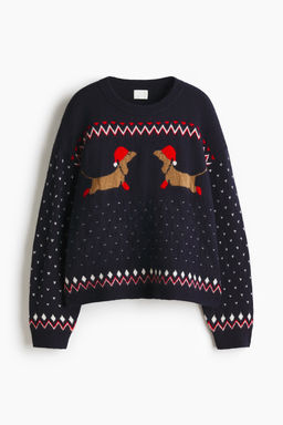 Jersey oversize en punto jacquard