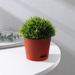 Цена за 3 шт. Горшок для цветов с прикорневым поливом «Альянс», 0.4 л, d=10 см, h=8.5 см, пластиковый, цвет терракот