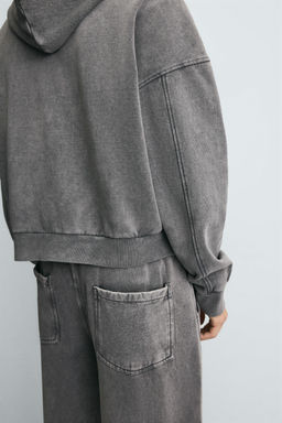 WASHED ZIP HOODIE - Zara фото 7